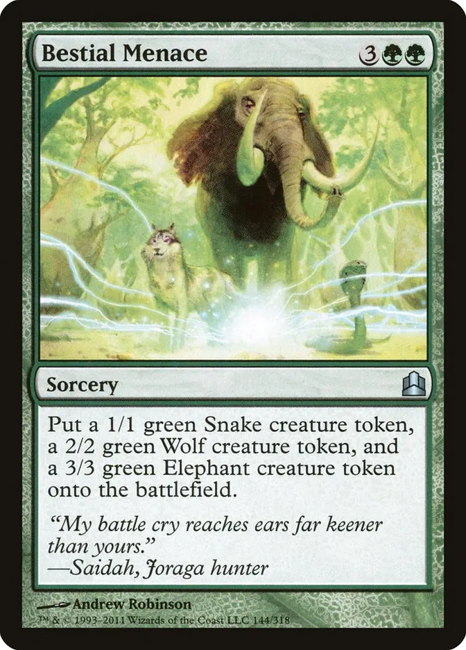 2011 Commander 2011 Bestial Menace uncommon #144 uncommon card image