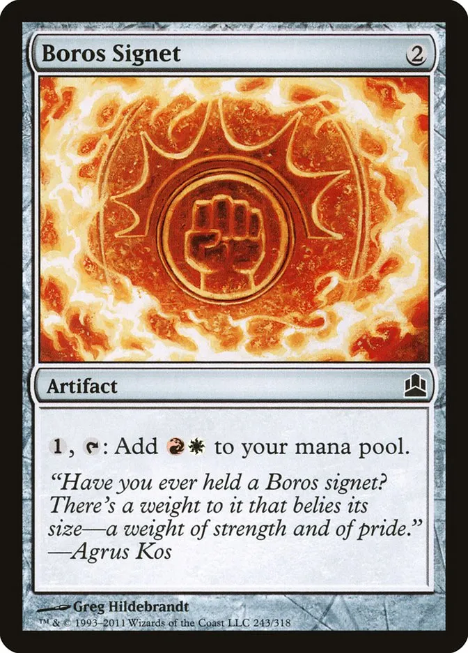 2011 Commander 2011 Boros Signet common #243 common card image