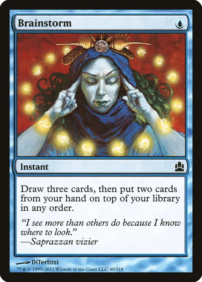 2011 Commander 2011 Brainstorm common #40 common card image