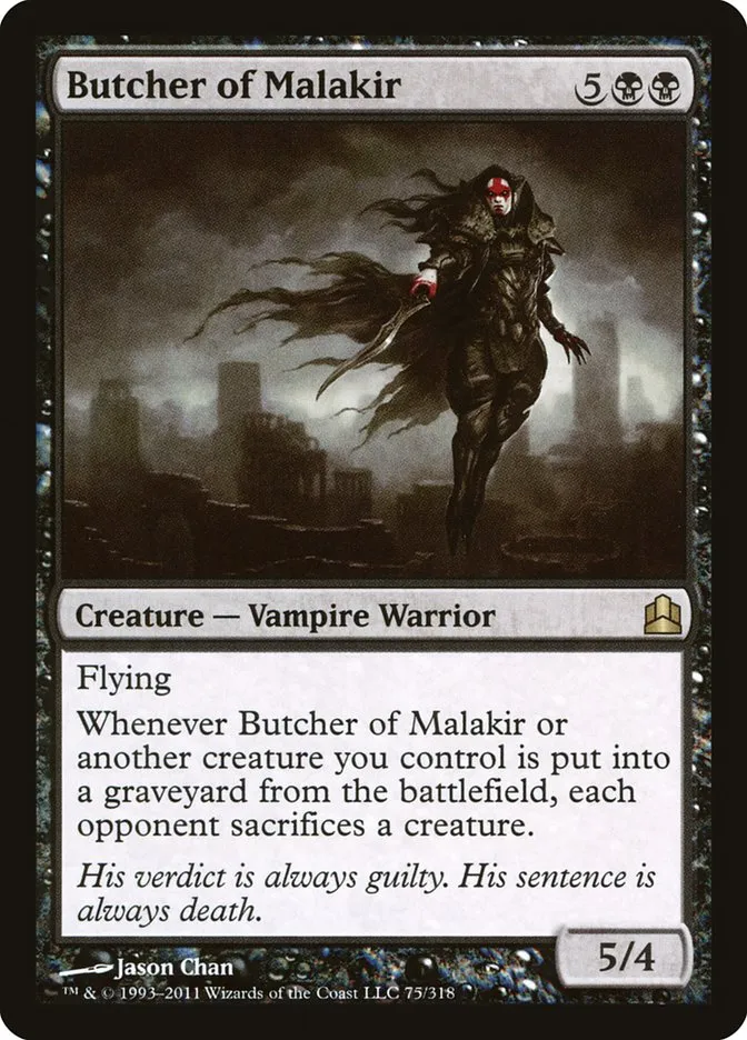 2011 Commander 2011 Butcher of Malakir #75 rare card image