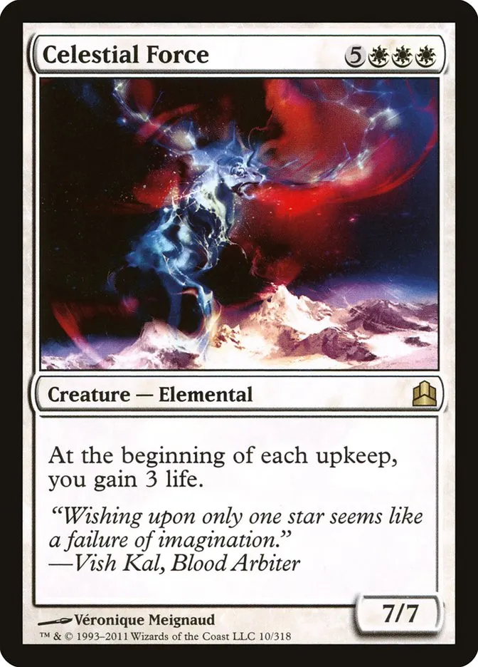 2011 Commander 2011 Celestial Force rare #10 rare card image