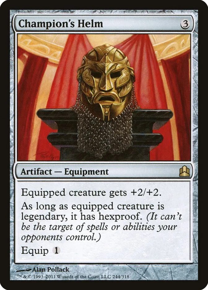 2011 Commander 2011 Champion's Helm #244 rare card image