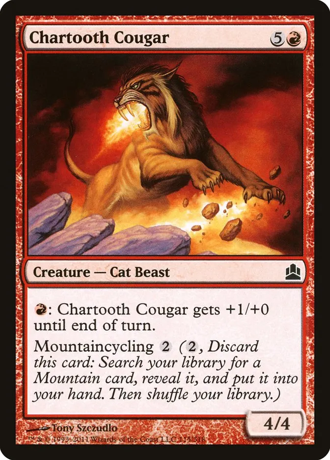 2011 Commander 2011 Chartooth Cougar common #115 common card image