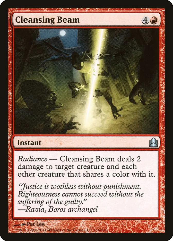 2011 Commander 2011 Cleansing Beam uncommon #116 uncommon card image