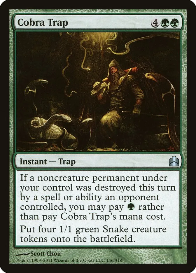 2011 Commander 2011 Cobra Trap uncommon #146 uncommon card image