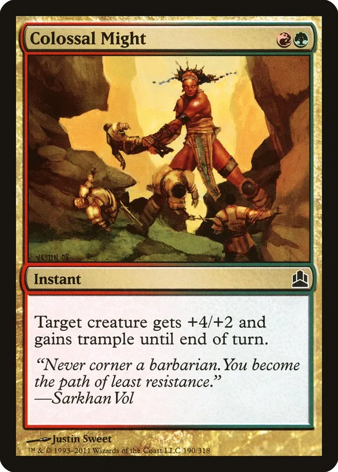 2011 Commander 2011 Colossal Might common #190 common card image