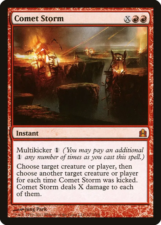 2011 Commander 2011 Comet Storm mythic #117 mythic card image