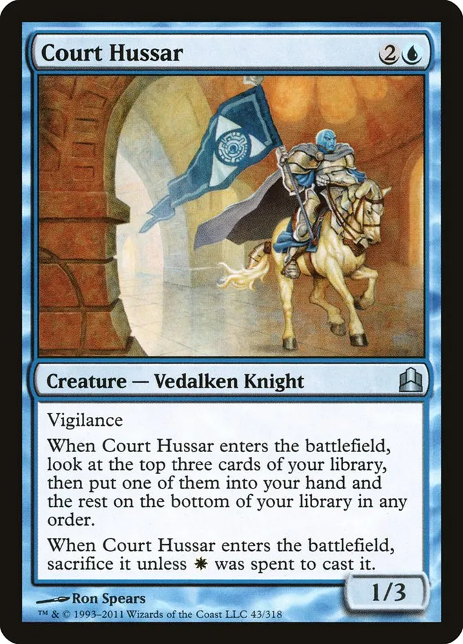 2011 Commander 2011 Court Hussar #43 uncommon card image
