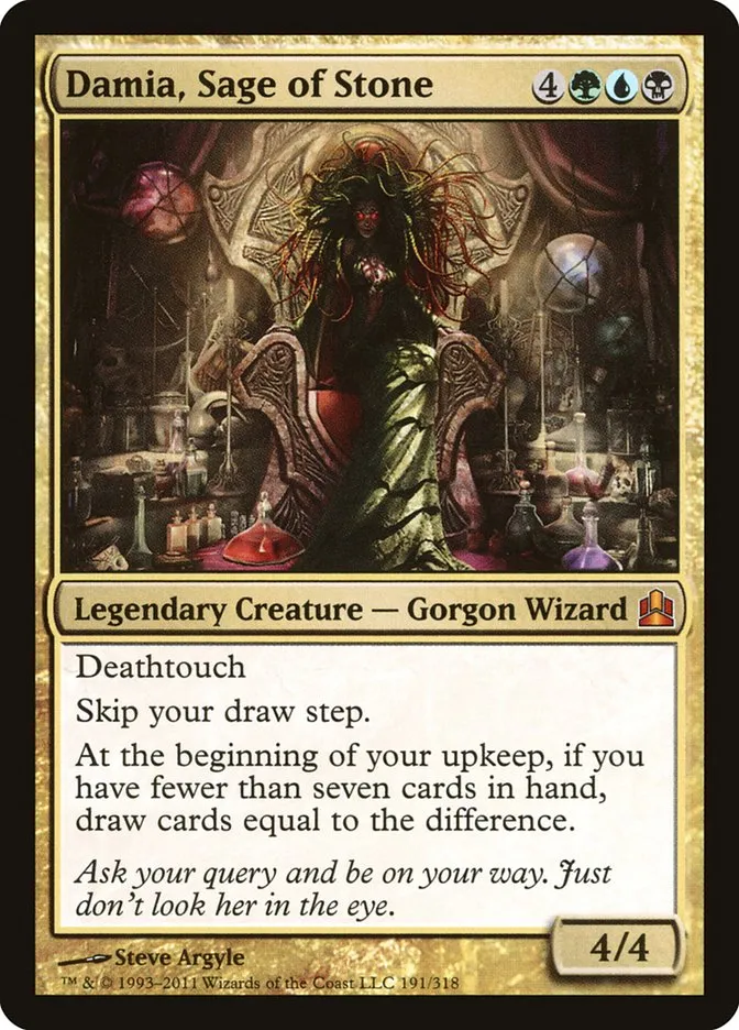 2011 Commander 2011 Damia, Sage of Stone #191 mythic card image