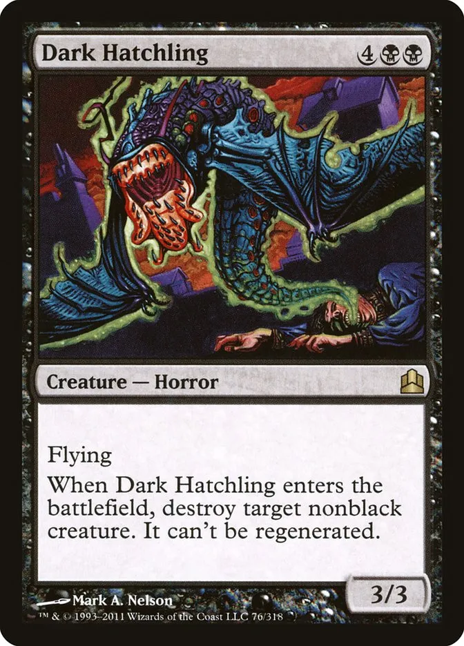 2011 Commander 2011 Dark Hatchling rare #76 rare card image