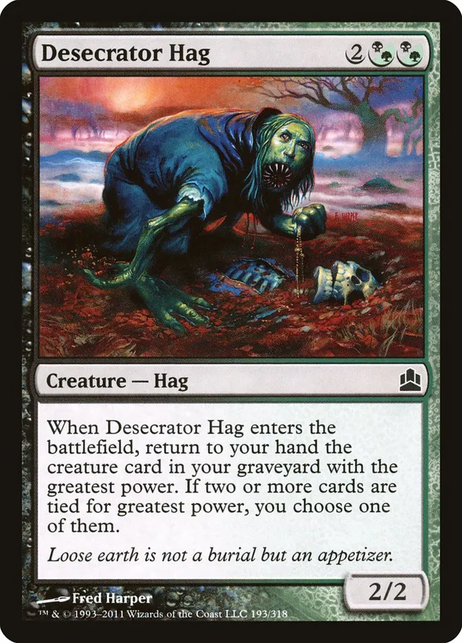 2011 Commander 2011 Desecrator Hag common #193 common card image