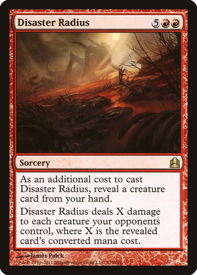 2011 Commander 2011 Disaster Radius rare #119 rare card image