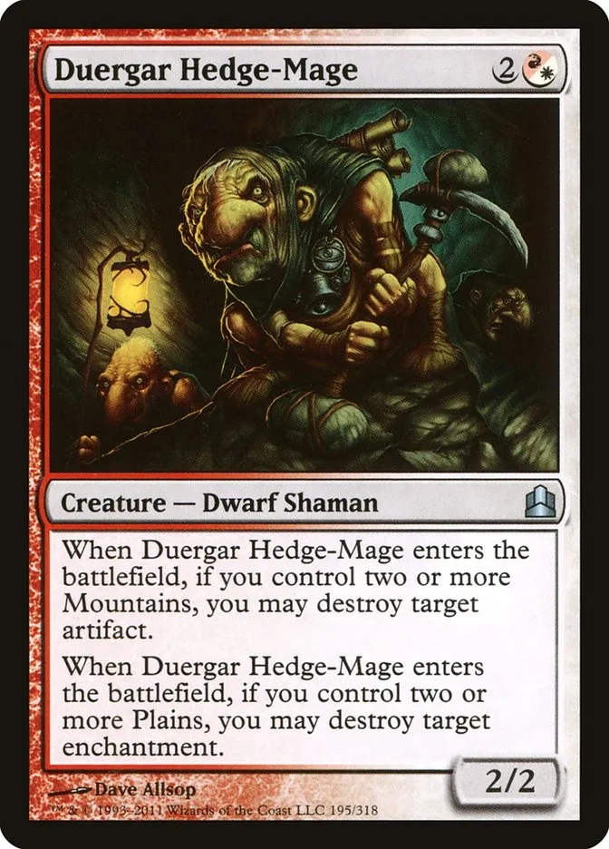 2011 Commander 2011 Duergar Hedge-Mage uncommon #195 uncommon card image