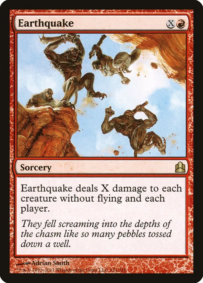 2011 Commander 2011 Earthquake rare #121 rare card image
