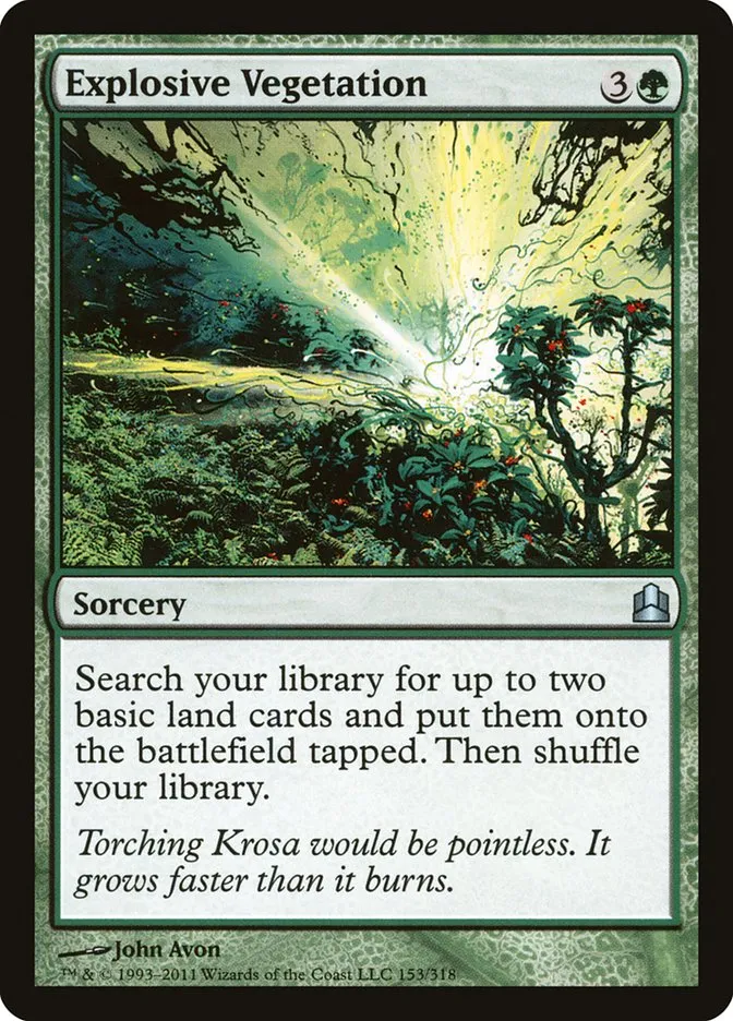 2011 Commander 2011 Explosive Vegetation uncommon #153 uncommon card image