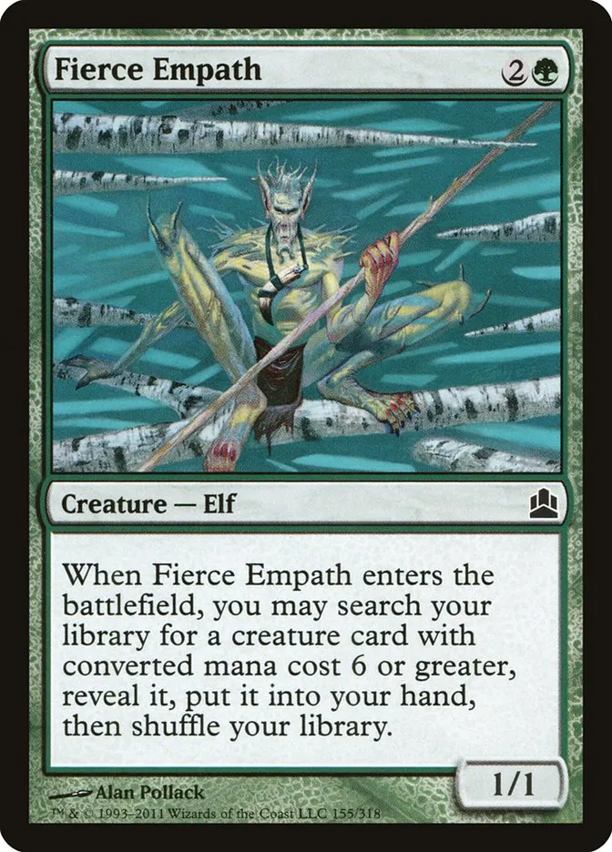 2011 Commander 2011 Fierce Empath common #155 common card image