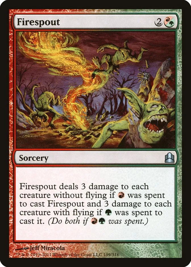 2011 Commander 2011 Firespout uncommon #199 uncommon card image