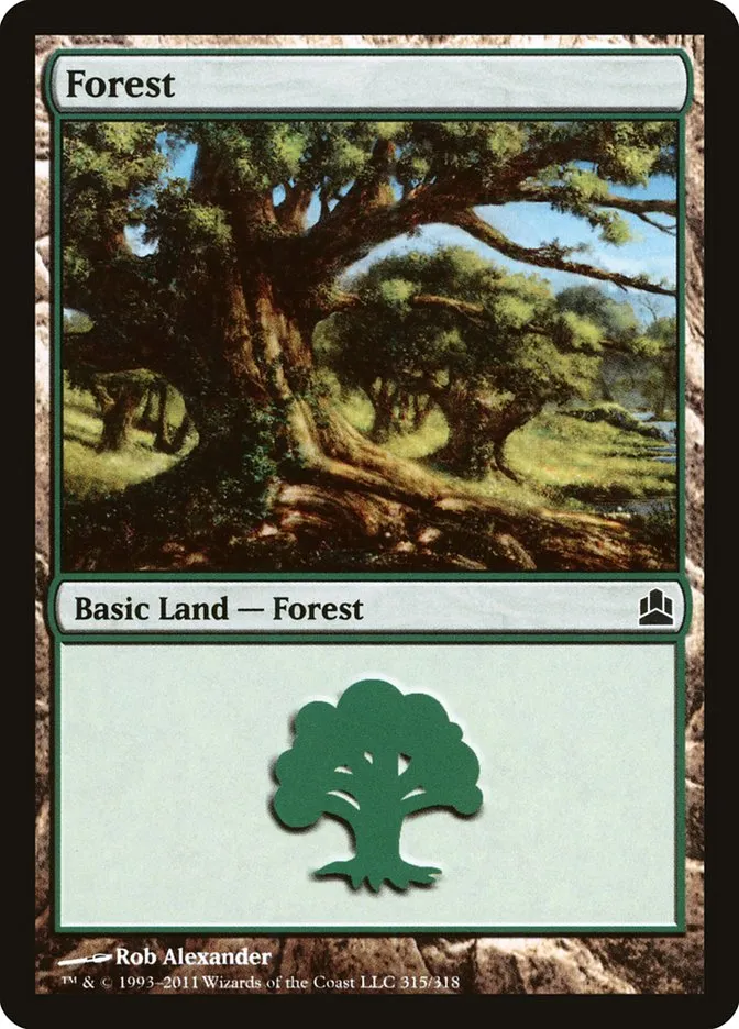 2011 Commander 2011 Forest common #315 common card image