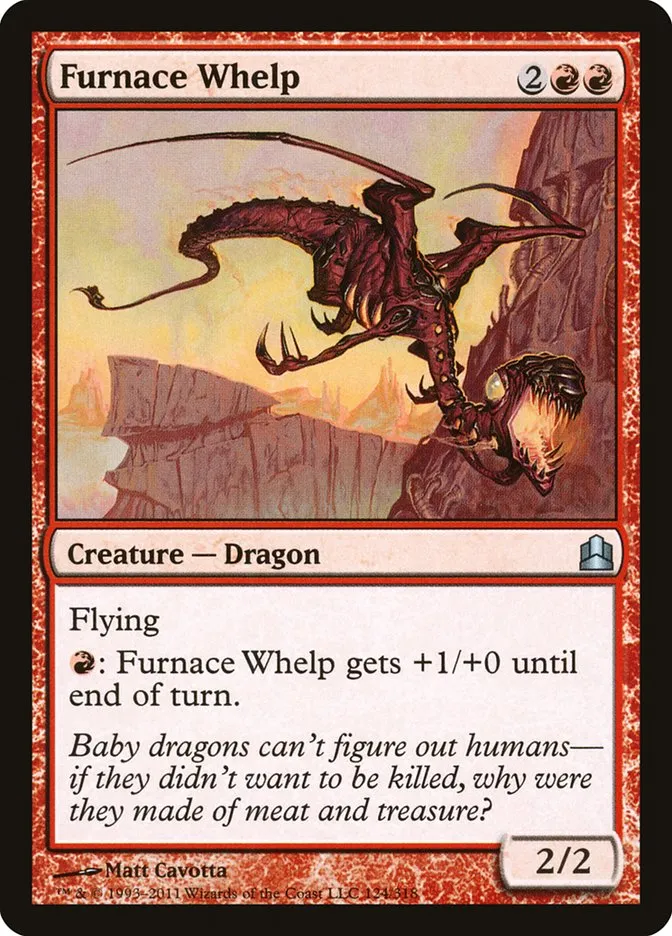 2011 Commander 2011 Furnace Whelp uncommon #124 uncommon card image