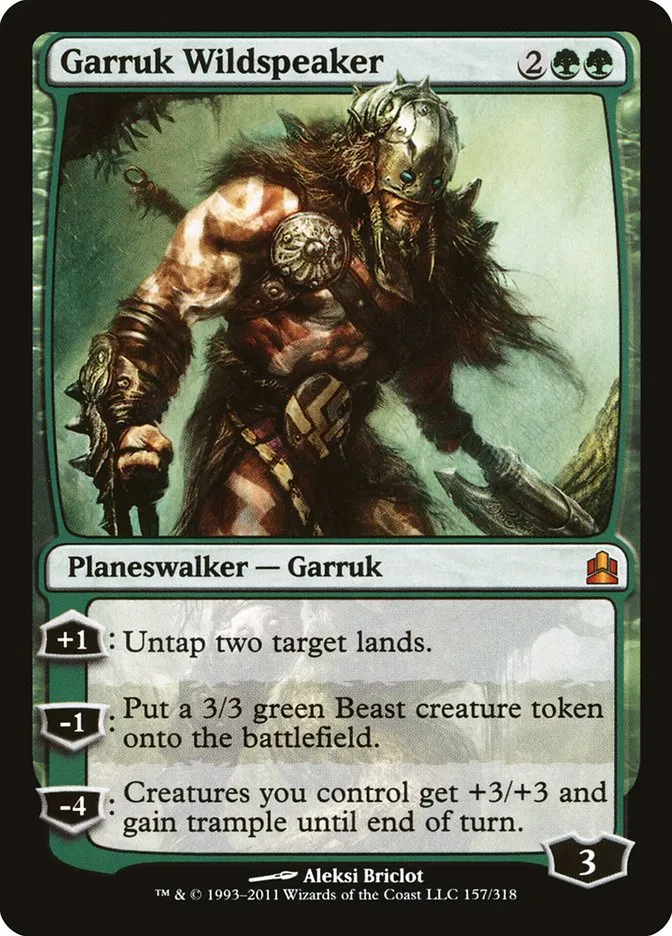 2011 Commander 2011 Garruk Wildspeaker mythic #157 mythic card image