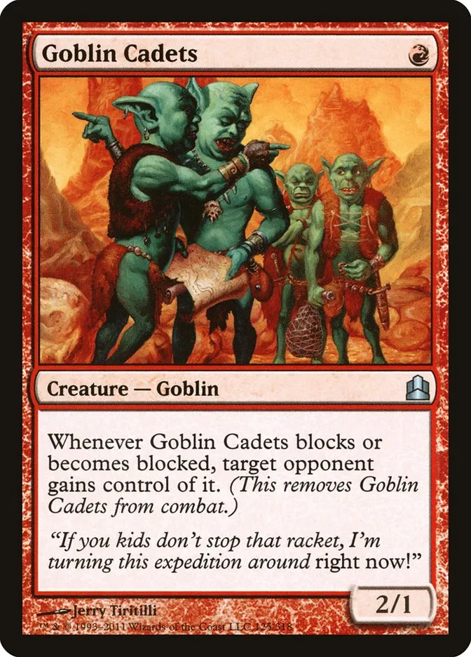 2011 Commander 2011 Goblin Cadets uncommon #125 uncommon card image