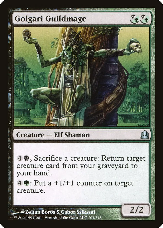 2011 Commander 2011 Golgari Guildmage uncommon #201 uncommon card image