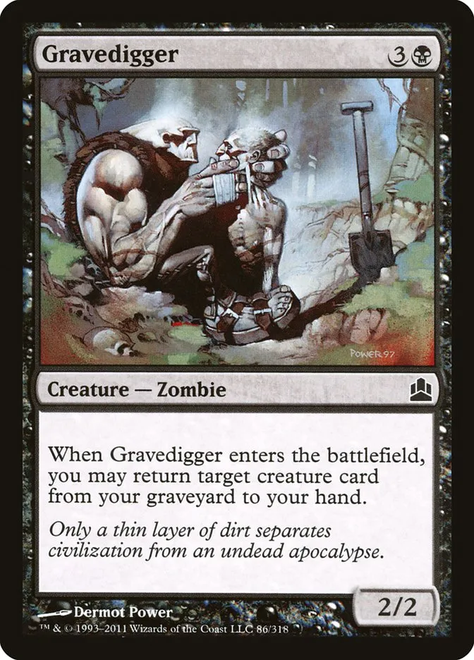 2011 Commander 2011 Gravedigger common #86 common card image