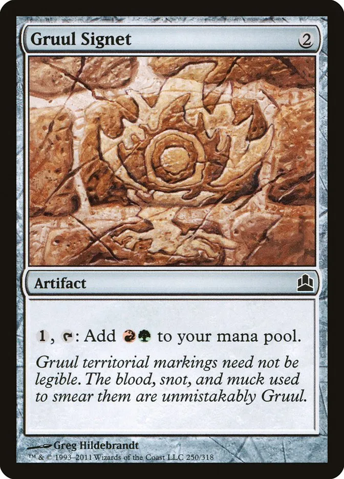 2011 Commander 2011 Gruul Signet common #250 common card image