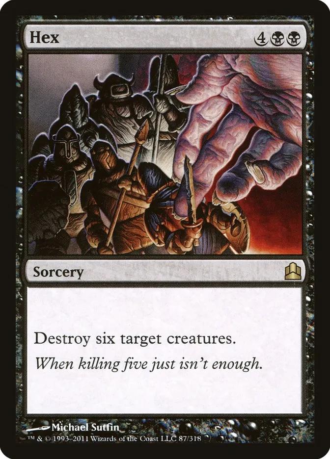 2011 Commander 2011 Hex rare #87 rare card image