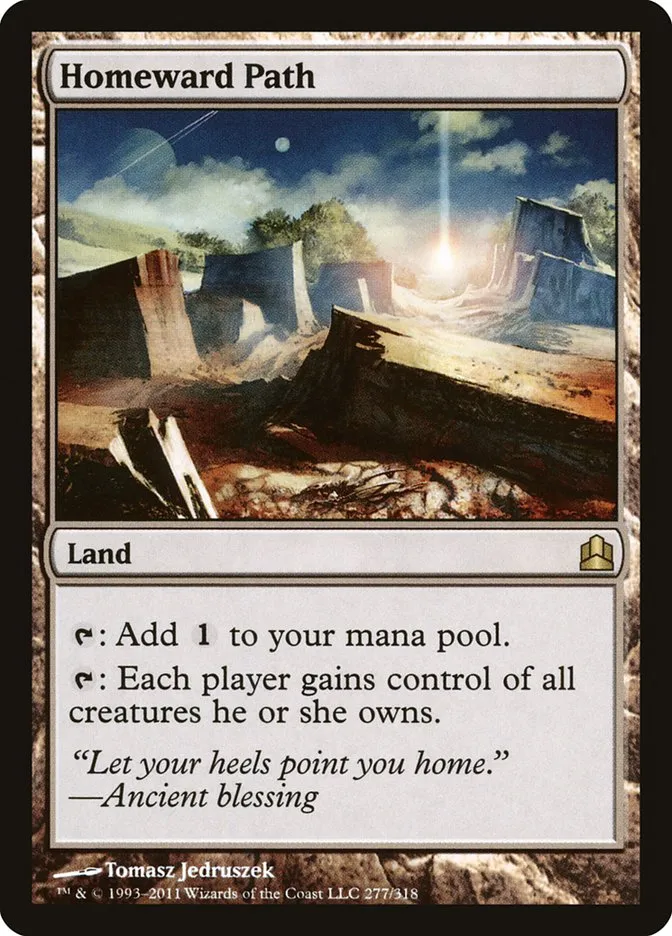 2011 Commander 2011 Homeward Path rare #277 rare card image