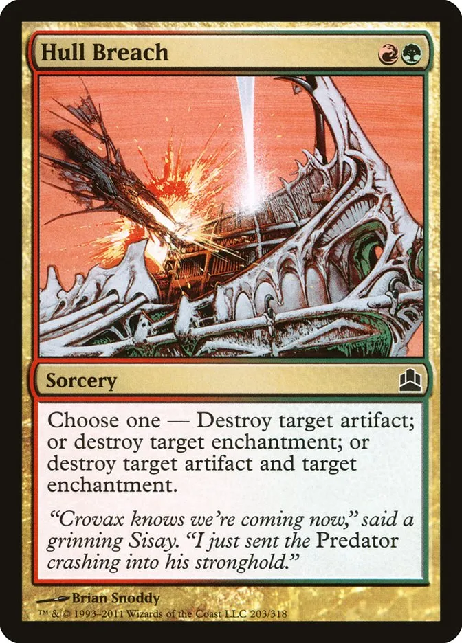 2011 Commander 2011 Hull Breach common #203 common card image