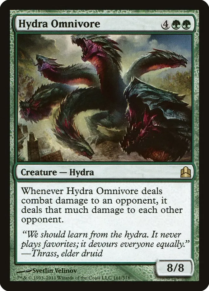 2011 Commander 2011 Hydra Omnivore rare #161 rare card image