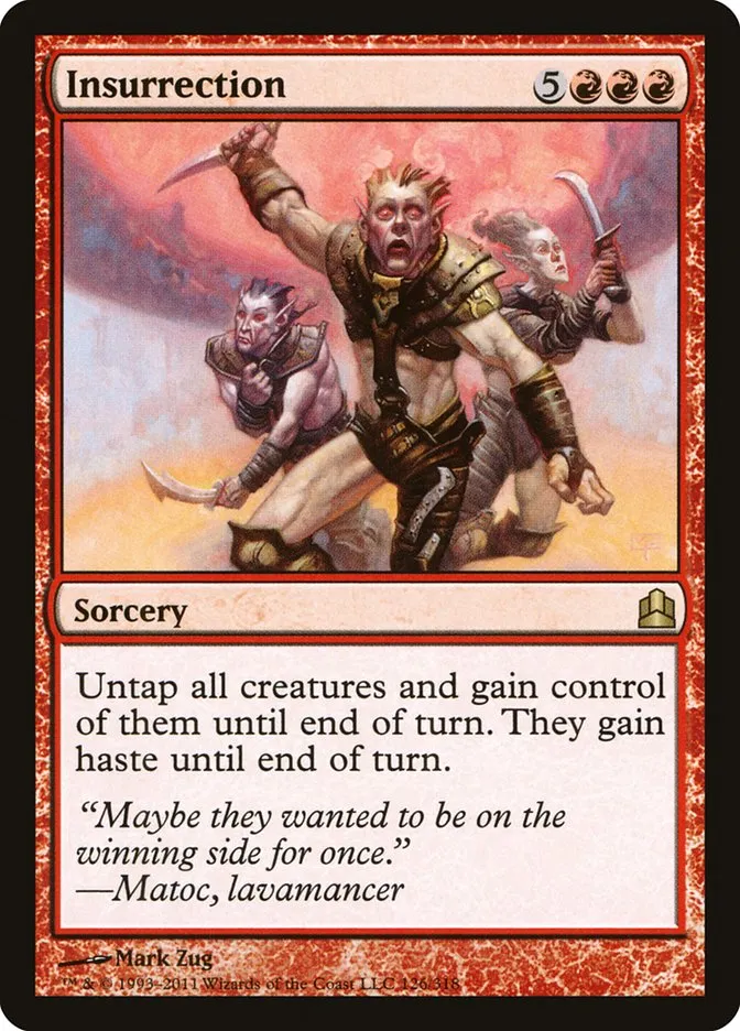 2011 Commander 2011 Insurrection rare #126 rare card image