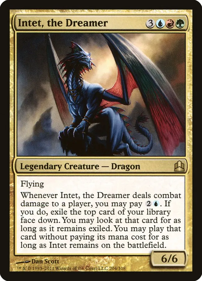 2011 Commander 2011 Intet, the Dreamer #204 rare card image