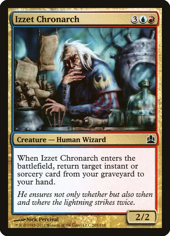 2011 Commander 2011 Izzet Chronarch common #205 common card image