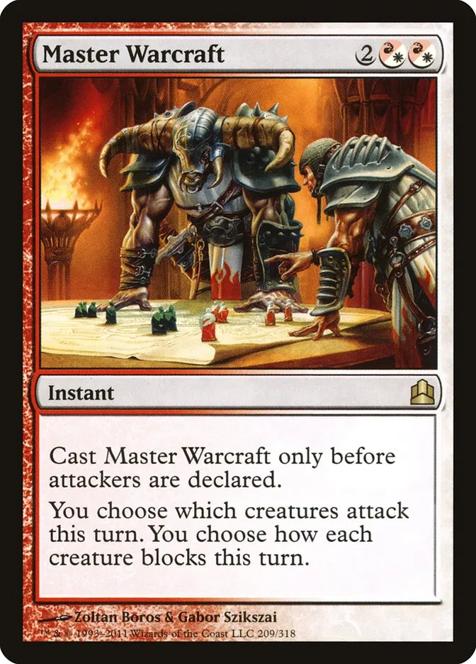 2011 Commander 2011 Master Warcraft rare #209 rare card image