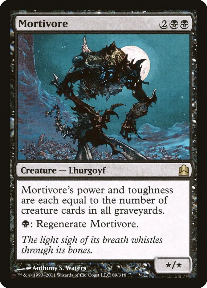 2011 Commander 2011 Mortivore rare #89 rare card image