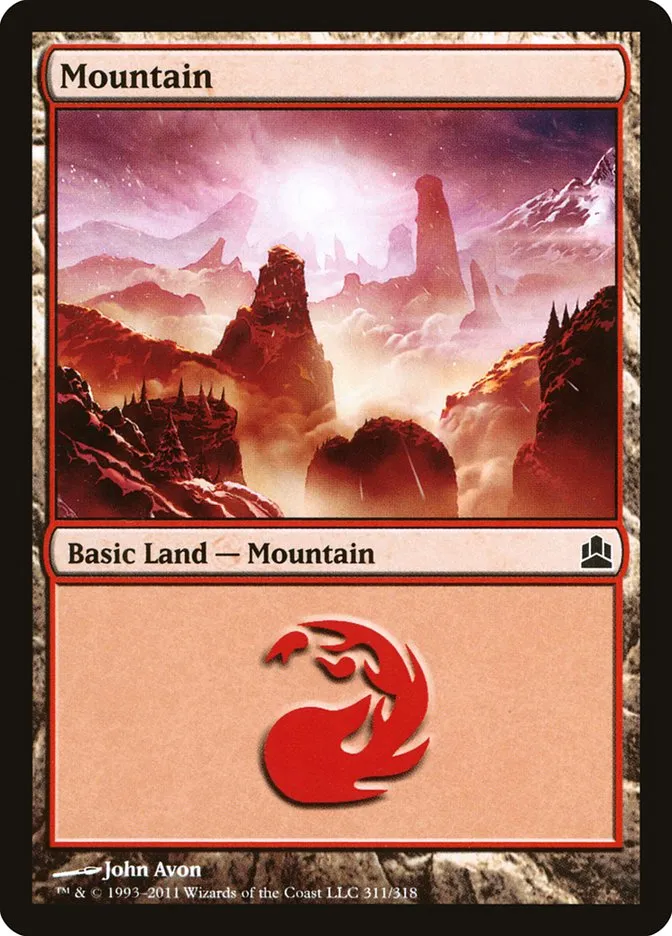 2011 Commander 2011 Mountain common #311 common card image