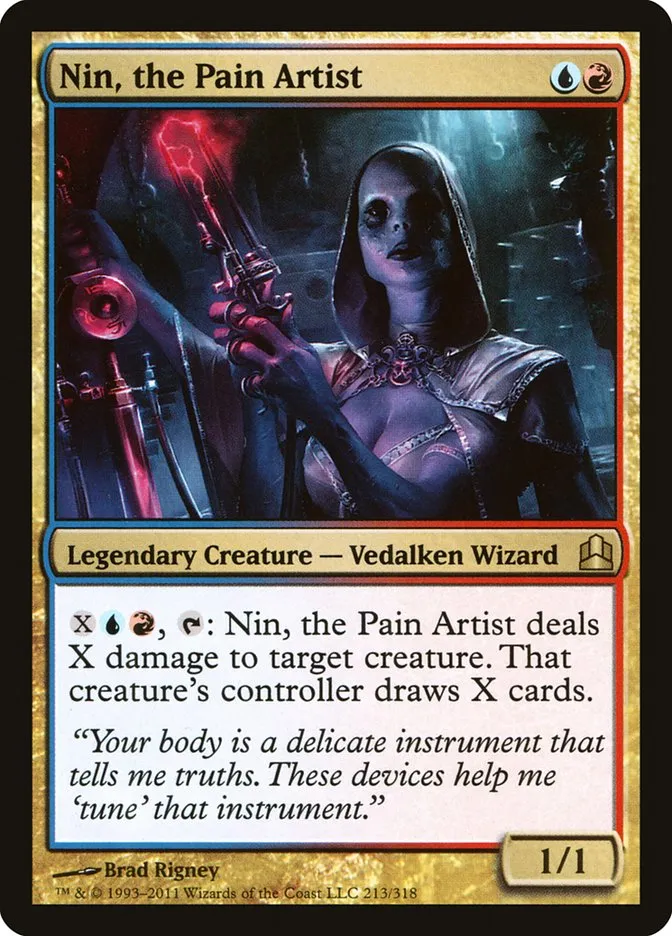 2011 Commander 2011 Nin, the Pain Artist #213 rare card image