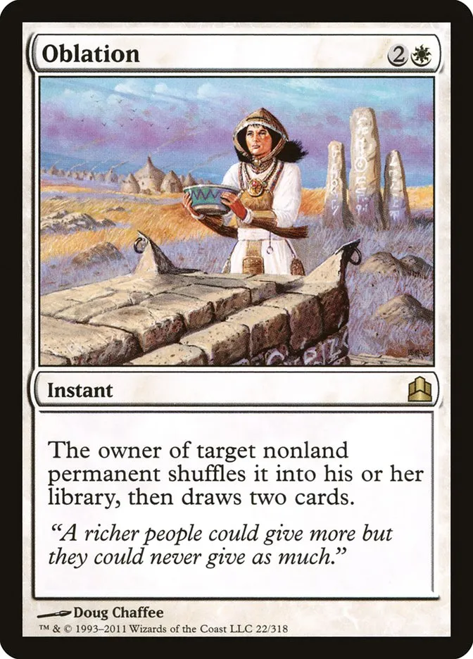 2011 Commander 2011 Oblation rare #22 rare card image