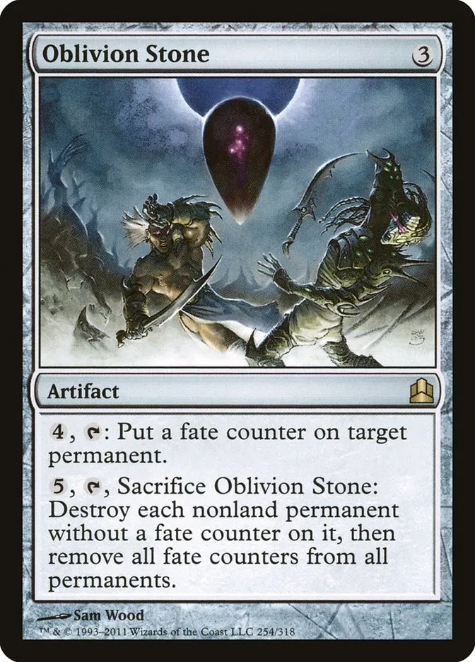 2011 Commander 2011 Oblivion Stone rare #254 rare card image