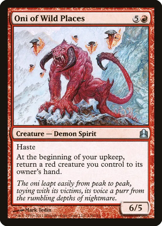 2011 Commander 2011 Oni of Wild Places #130 uncommon card image