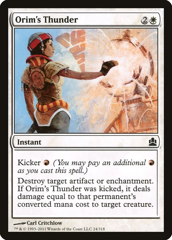2011 Commander 2011 Orim's Thunder common #24 common card image
