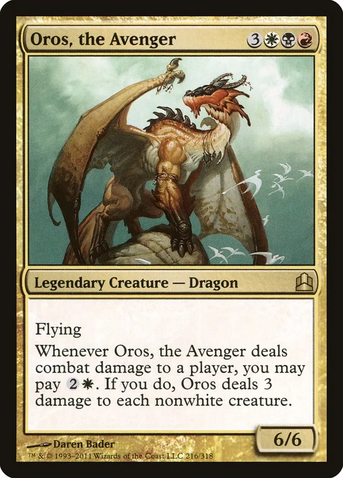2011 Commander 2011 Oros, the Avenger #216 rare card image