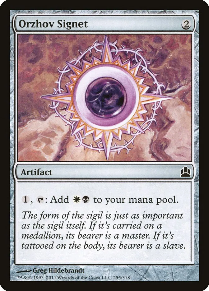 2011 Commander 2011 Orzhov Signet common #255 common card image