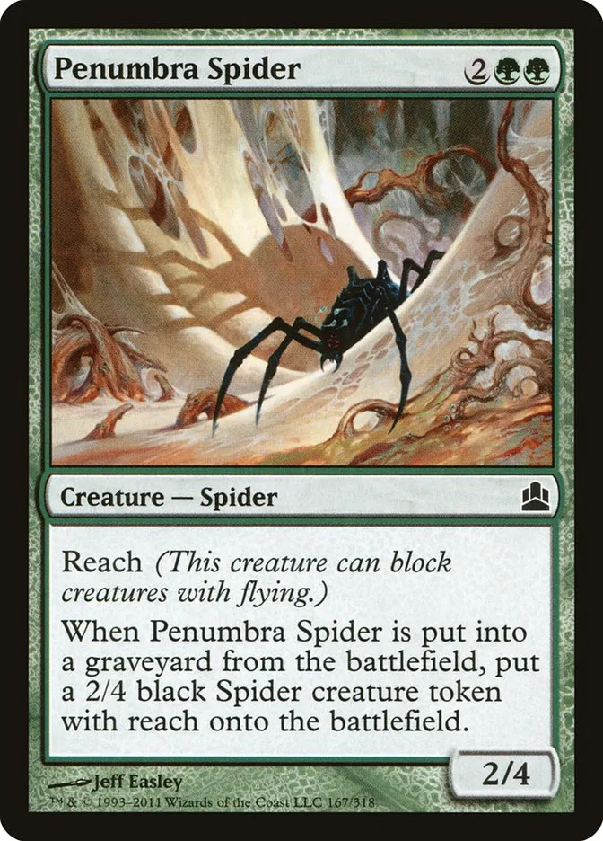 2011 Commander 2011 Penumbra Spider common #167 common card image