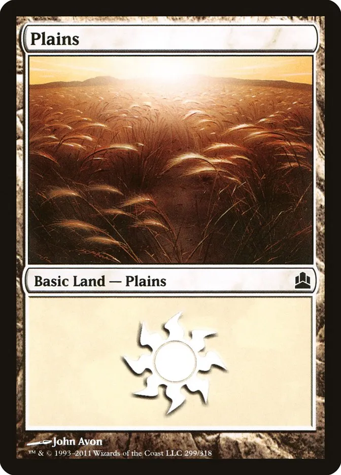 2011 Commander 2011 Plains common #299 common card image