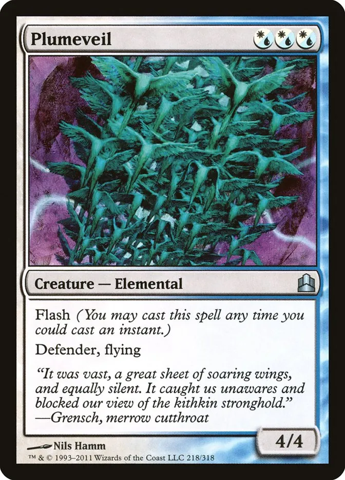 2011 Commander 2011 Plumeveil uncommon #218 uncommon card image