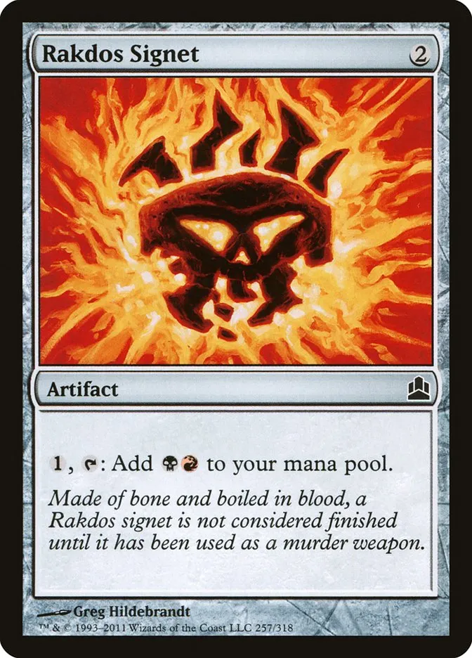 2011 Commander 2011 Rakdos Signet common #257 common card image