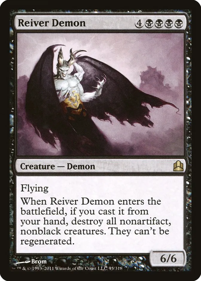2011 Commander 2011 Reiver Demon rare #95 rare card image